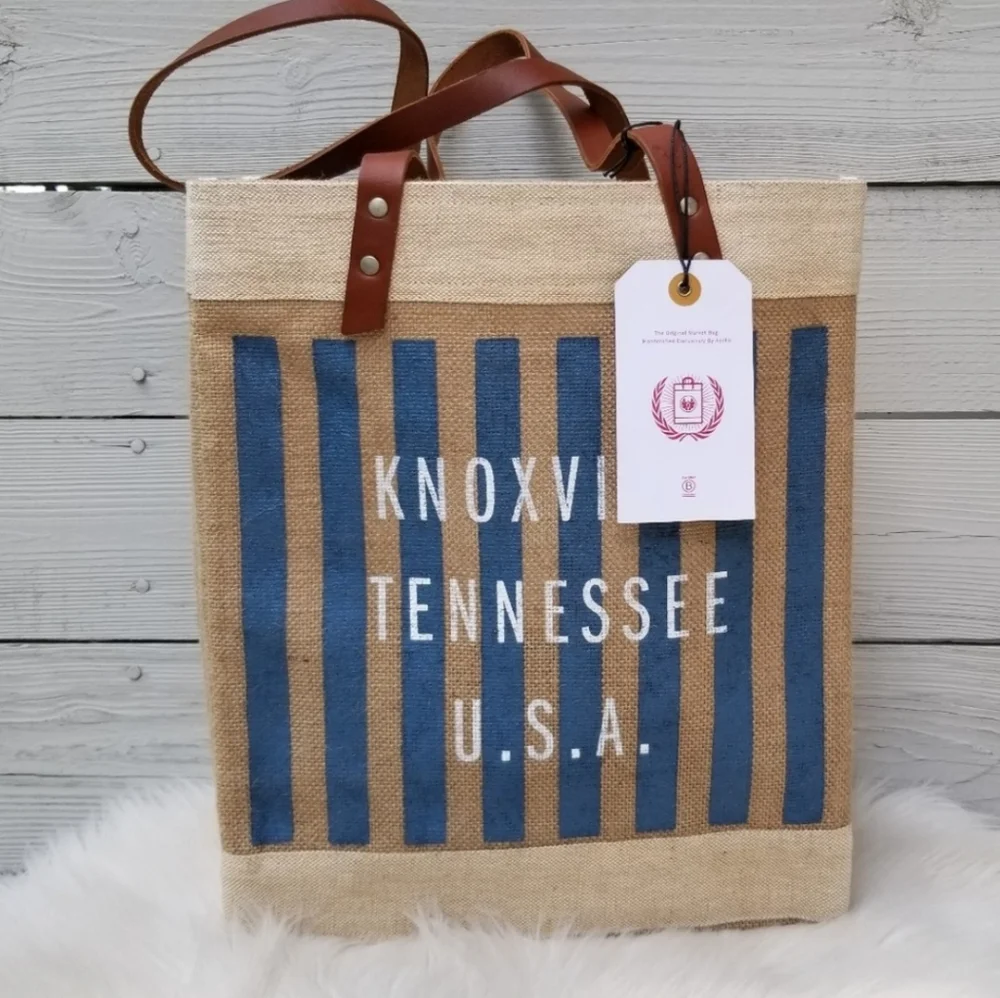 NWT Apolis Global Citizen Custom Burlap Tote - Picture 1 of 8